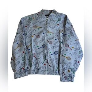 BonWorth Tennis Print Bomber Jacket - Multicolor